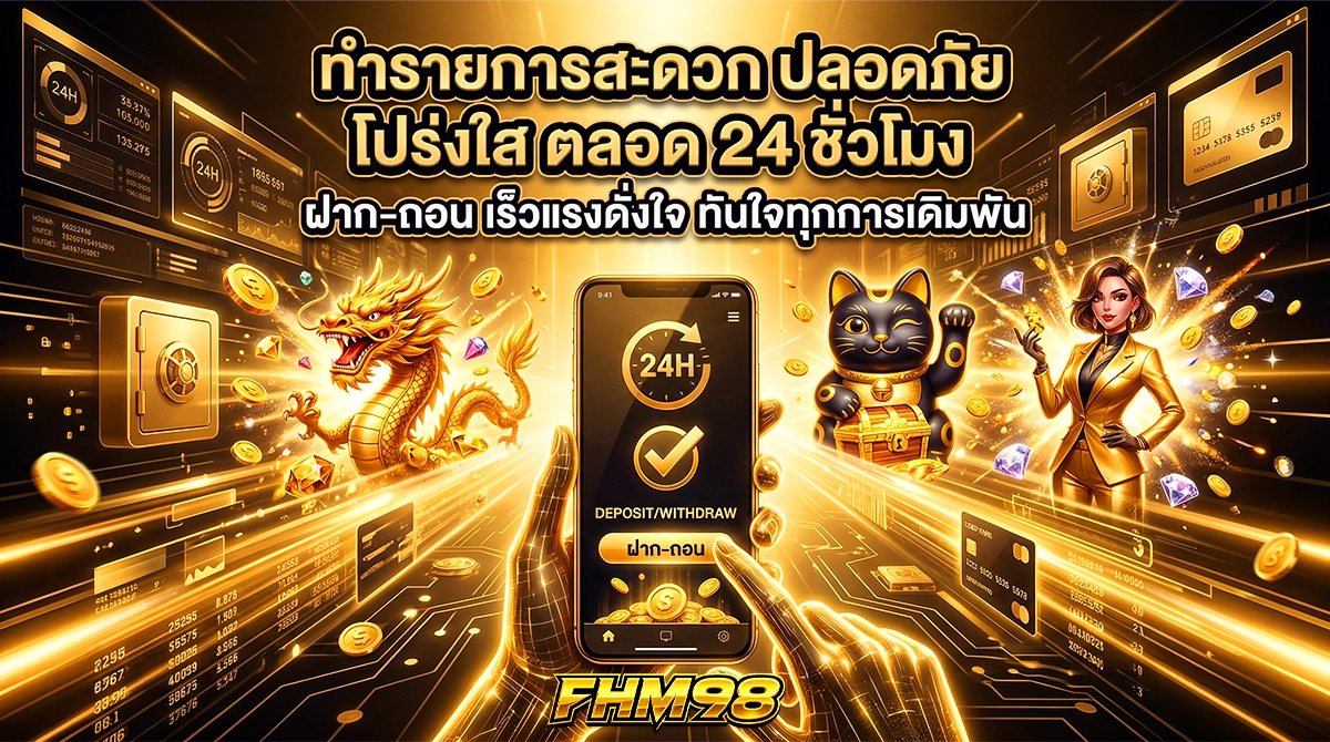 ทำรายการสะดวก fhm98 ปลอดภัย โปร่งใส ตลอด 24 ชั่วโมง
